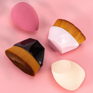 No. 55 magic foundation makeup brush set traceless concealer net red loose powder brush powder puff petal beauty tools box set