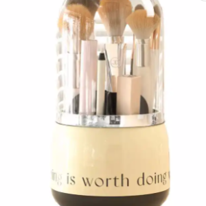 Custom logo eyebrow pencil lipstick Cosmetic Storage box 360 Rotation dustproof makeup brush organizer