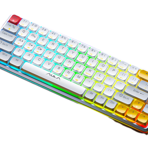 AULA Dwarf Axis - Green Axis Wireless Bluetooth Tri-Mode Mechanical Keyboard 2.4G Tablet RGB Office Public Gaming Keyboard