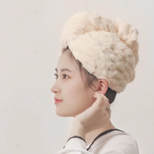 New Style Wholesale Cloud shaped Thickening Microfiber Hair towel Quick-drying Super absorbent Hair Towel Wrap