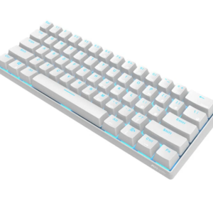 Royal Kludge RK61 Mechanical Keyboard bluetooth Wired Dual Mode 60% Golden / Ice Blue Backlit Gaming Keyboard - White Red Switch