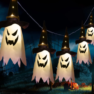 LED Flashing Light Ghost Halloween Decoration