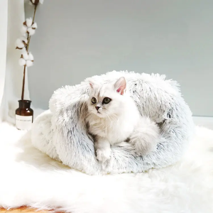 Soft plush Washable Luxury cat bed faux fur luxury cat cute blanket bed