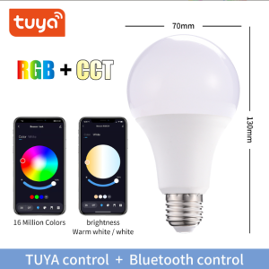 Tuya smart light bulb Bluetooth Bluetooth bulb light RGBCCT mobile phone control led bulb light five way