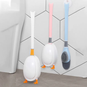 New Hot Sale Duck Silicone Toilet Brush WC Bathroom Accessories No Dead Corners Household Wash Cleaning Soft Bristle Artifact