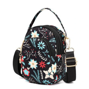 Women Print Floral Crossbody Bag Multi-pocket Phone Purse