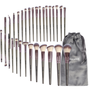 30pcs Makeup Brush Set With Storage Bag, For Blush, Foundation, Eyeshadow, Eyebrow, Lips