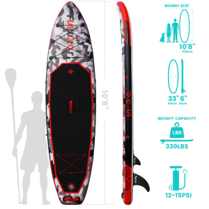 [EU Direct] FunWater Inflatable Paddle Board 12~15PSI Maximum Load 150KG Stand Up Portable Surfboard Pulp Board With Chair ,Waterproof Phonecase, Air