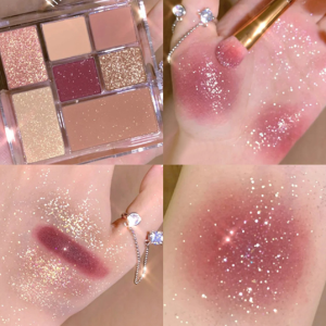 New Colours Launched Shimmering Transparent 7 Colour Eyeshadow Palette Earthy Pearlescent Matte Makeup Eyeshadow