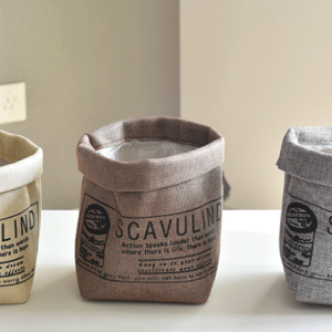 Scandinavian fabric flower pot storage bag storage box washable planter home flower pot sets decorative flower pots