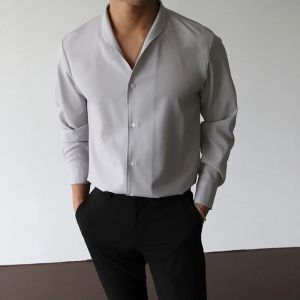 Gentlemans simple design casual vacation shirt