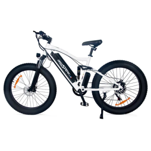 ONESPORT ONES1 Electric Bike 26*4.0 Inch Fat Tires 48V 500W Motor 10Ah Battery 25Km/h Max Speed Shimano 7 Speed - White