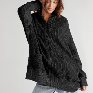 Cardigan zipper hoodie cross-border explosion home wear women's hoodie long coat