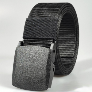Smooth Buckle Nylon Tactical Belt Men's Outdoor Sports Labour Metal Free Canvas Military Training Belt