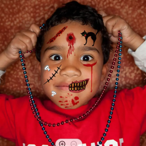 Halloween Party Waterproof Face Horror Scar Tattoo Stickers Water Transfer Decor Masquerade Face Sticker