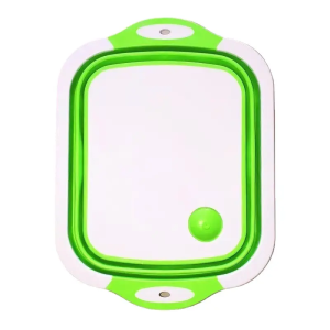 wholesale Folding Cutting Board 3 In 1 collapsible cutting board Kitchen Plastic foldable Chopping Board with Washing Basket