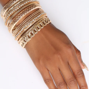 The Whole Fam Bam Bangle Set - Gold