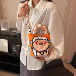 Cartoon Graffiti Bucket Bag Bag 2022 New Bucket Bags Niche Design Tote Shoulder Crossbody Women's Bag Small Bag