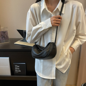 Premium texture popular hundred women's bag 2023 new niche net red fashion shoulder bag pure color Yangqi crossbody bag