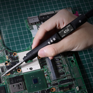 PTS200 T13 100W PD3.0 Smart Soldering Iron CNC Metal Housing Software Upgradeable Programing Compatible with T12 TS101 PINE64 - TS-C4