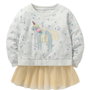 Europe and the United States girls sweater fall and winter new cotton sweater cute cartoon flowers children sweater