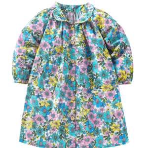 Little maven children's dresses 2022 fall new Europe and the United States children's dresses cartoon flowers girls dresses