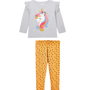 Europe and the United States children's clothing fall cotton girls suit unicorn lace lace long-sleeved children's suit