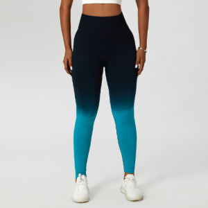 Gradual seamless European and n yoga pants women dyed peach hip lifting exercise tights high waist abs running fitness pants