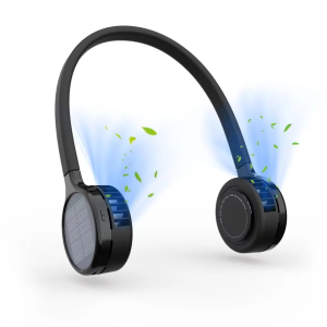 Solar neck fan folding universal adjustable portable usb office mute small fan