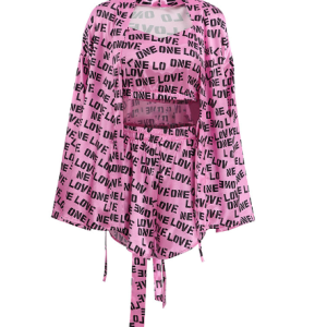 Summer Europe and the United States new fashion cardigan printed pajamas robe leisure three-piece set of foreign trade ladies home wear