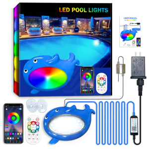 KESHU Swimming Pool Wall Mounted Underwater Ambient Light 12VIP68 Waterproof Underwater Light Bathtub Fountain 36 Lights+18 Keys Controller+Power Supp
