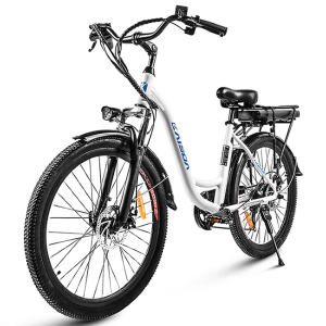 KAISDA K6C Electric City Bike 26 inch Tire 350W Motor 32km/h Speed 36V 12.5Ah Battery for 100km Range Shimano 7-speed E-bike 120kg Max Load Waterproof