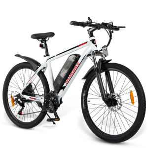 SAMEBIKE SY26 Electric Bike 26 inch 350W Motor 36V 10Ah Battery 35km/h Speed Front and Rear Disc Brake - White