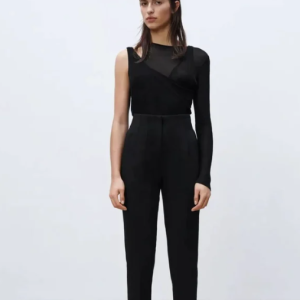 Tailored Pleat High Waist Pants
