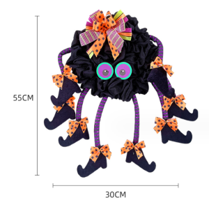 [Halloween Sale]Explosive Halloween Multi-Legged Witch Wreath Hanging Party Dress Up Front Door Decoration Props
