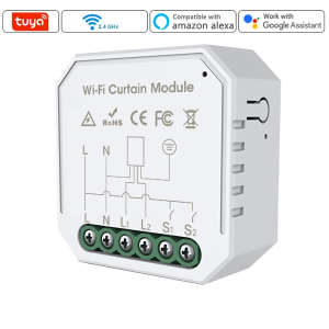Tuya WiFi Intelligent Curtain Switch Module Home Curtain Modification Module Mobilephone Device Sharing Timing Function APP Remotes Control Compatible
