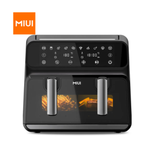 MIUI Smart Air Fryer with Two Baskets Dual Screen Touch Control No-Oil Hot Air Oven 4.5L/9L Electric Deep Fryer Viewable Window