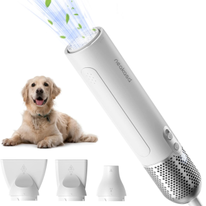 Neakasa F1 Dog Hair Dryer Blower Very Quiet, Portable Hair Dryer, Handheld Pet Hair Dryer for Dog Grooming, Adjustable Airflow Speed Heating Level, 3
