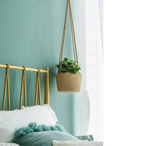 Indoor Hanging Planter Woven Plant Basket Up to 17.78 cm Planter Plant Hooks Modern Storage