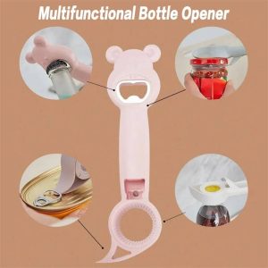 Multifunctional four-in-one bottle opener