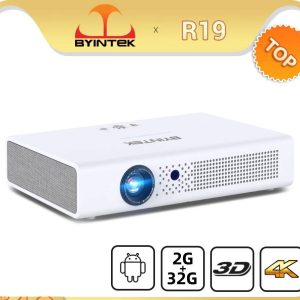 BYINTEK R19 3D 4K 300inch Cinema Full HD 1080P 4K Smart Wifi Android LED DLP lAsEr Home Theater Portable Mini Projector