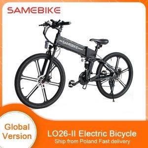Samebike LO26-II 750W folding electric bicycle, 26-inch electric mountain bike, 48V 12.5Ah lithium battery