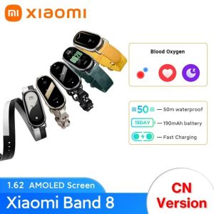 【pre-order】Xiaomi Mi Band 8  CN verison Blood Oxygen 1.62 AMOLED Screen Fitness Bracelet Miband8 60Hz Fitness Traker Heart Rate Monitor Mi Smart Band