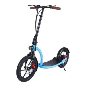 HiBoy VE001 Electric Scooter 350W Motor 36V 10Ah Battery 30km/h Max Speed 60km Range 100kg Max Load - Blue