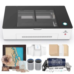 gweike cloud Pro Laser Engraving Machine 50W Auto-Focus Laser Engraver Cutting with Rotary 3D Printer For Wood/Metal/Acrylic