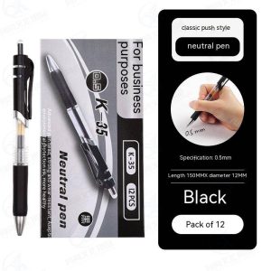 Push Action Neutral Pen 0.5mm Refill Ballpoint Pen