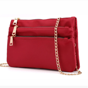 Women Pure Color Multi-pockets Shoulder Bags Chain Crossbody Bags