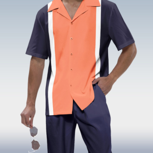 Navy-Coral Walking Suit for Men from Suitmens Men's