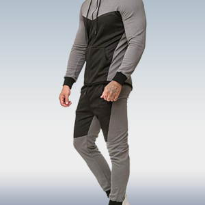 Men's Grey Leisure Sports Two-Piece Set