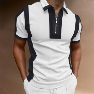 Men's Casual Printed Short Sleeve POLO T-Shirt